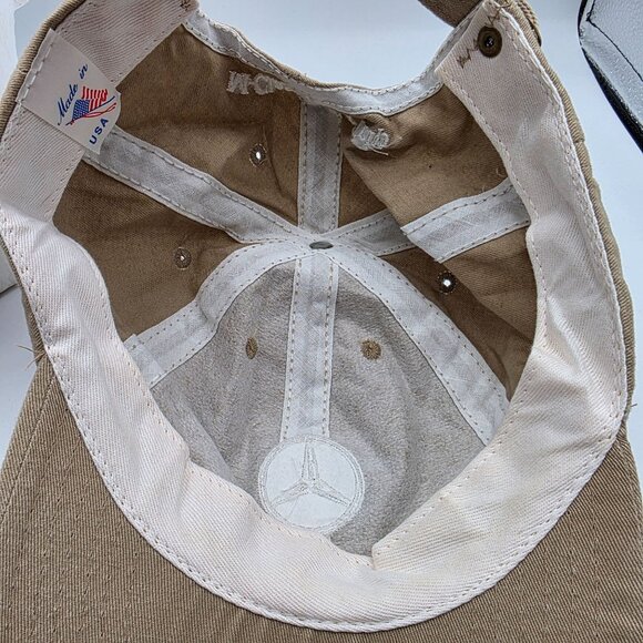 Mercedes Benz M Class Power Trip Adults Tan Baseball Hat Cap Casual Cars - Picture 7 of 9